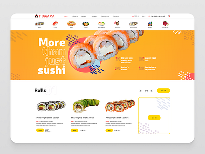 Online Sushi Store Web Design ecommerce online store ui web design website