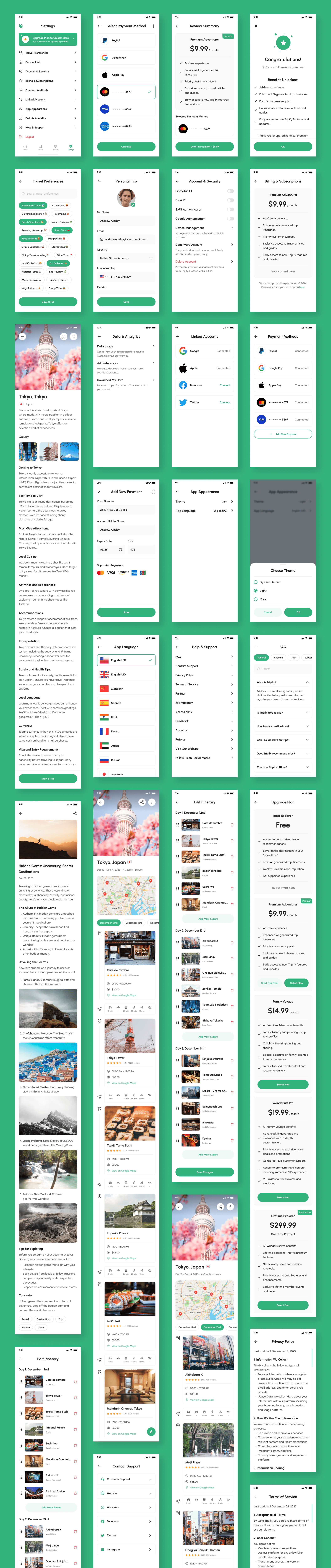 Example of Ai Trip Planner App UI Kit