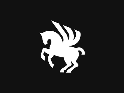 Mythic Threads • Simple Effective Branding abstract logo animal animal logo branding clean clean lines clothing fantasy horse icon logo logo mark minimal minimalistic modern nature pegasus sci fi simple simplistic