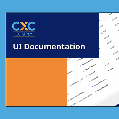 UI Library for CXC app guide style guide ui ui design ui documentation ui library web web design