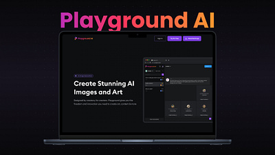 Playground AI - Landing page branding design figma landing page ui ux web website