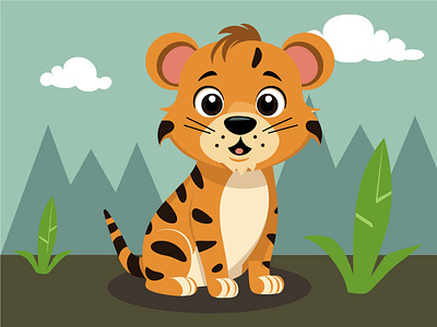 Playful Cartoon Tiger Illustration adorable tiger animal art cartoon tiger cute animals fun illustration jungle theme mischievous grin tiger drawing tiger illustration vibrant colors wildlife character