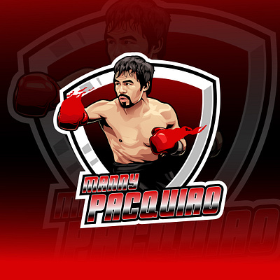 Esport logo of Manny Pacquiao art avatar boxer boxing caricature cartoon design esport esportlogo graphic design illustration logo manny pacquiao vector
