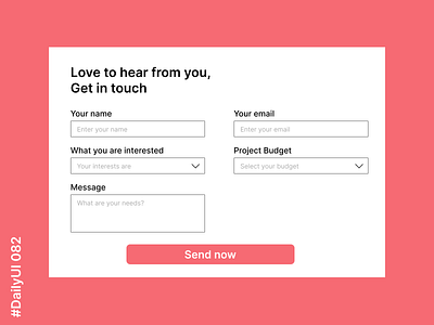 DailyUI 082 - Form branding ui