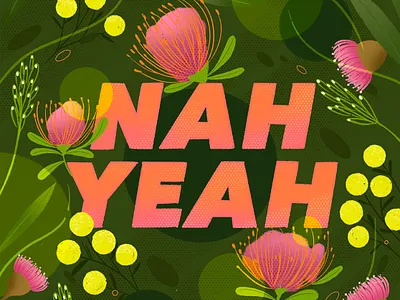 Nah Yeah illustration procreate