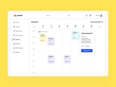 Revamping the Learning Experience for Safe Roads - Driving LMS app calendar cms design dribbble driving school learning management system learning web app lms lms ui school app student panel timeline udemy ui user experience user interface ux web app web app school