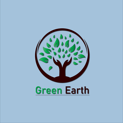 This is a logo Green earth. 3d animation branding graphic design logo ui