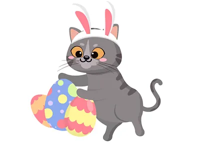 Amazing ester cat holding ester eggs illustrations animal cat catart character design dog eastercats eastereggs easterfurryfriends easterillustration easterjoy easterpets eastersurprise felineart holidayart kitten kitty pet seasonalillustration spring time