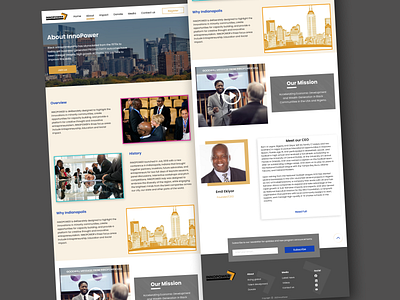 InnoPower - About Us page design graphic design product design ui ux