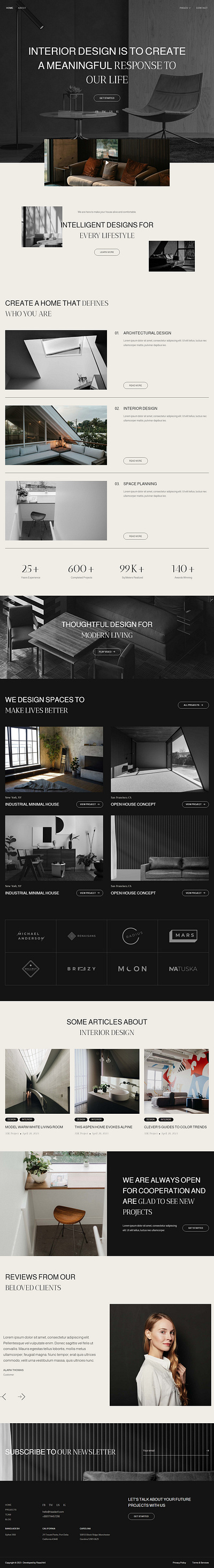 Interior Design & Architecture Website architect architecture construction decorations design elementor pro elementor website furniture home decoration interior interior design interior designer landscape design house professional real estate responsive website design wordpress wordpress landing wordpress website