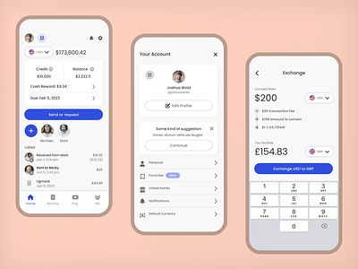 Banking app design ios mobile uiux