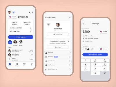 Banking app design ios mobile uiux