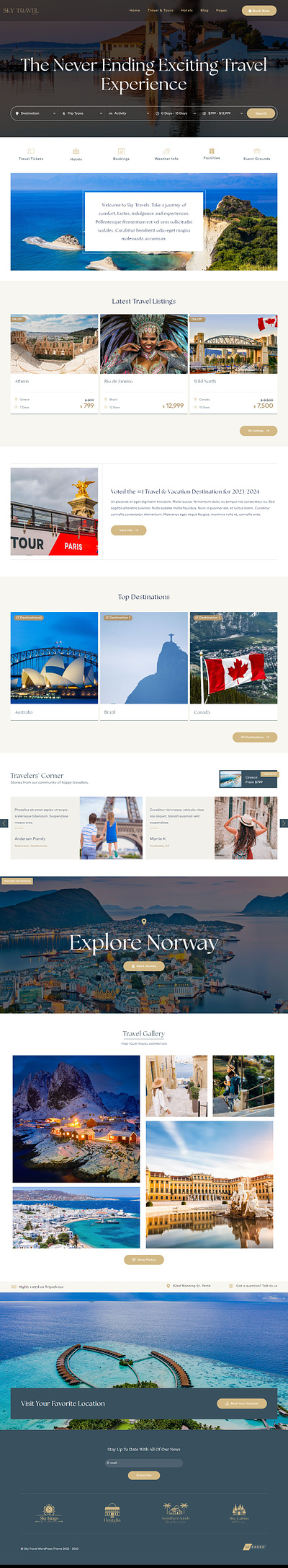Sky Tours & Travel WordPress Theme design themes ui ux website wordpres themes wordpress