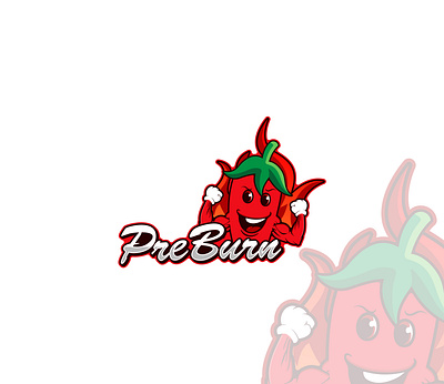 Mascot Logo burn chili fire food logo mascotye returante