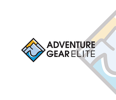 Mordern Logo adventure logo minimalistic mountain sea water