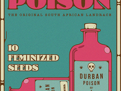 Durban Poison adobe illustrator africa branding design durban durban poison graphic design illustration logo marijuana packaging packaging design seeds south africa ui ux vector wacom weed