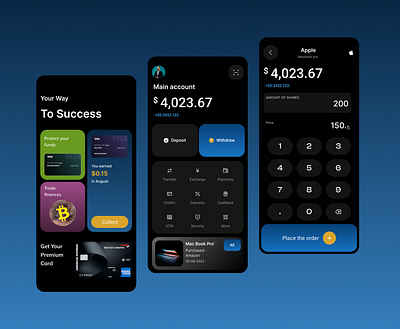 FinSyncPro - Mobile finance app appdesign bankingapp design financeapp fintech fintechapp interface mobileapp product design ui uiux uiuxdesign uiuxdesigner ux uxdesign