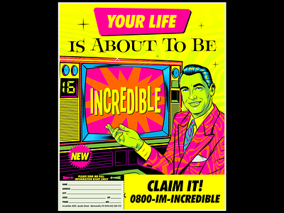 Your life is about to be Incredible design illustration retro vector vintage