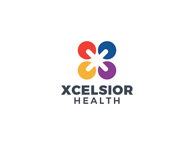 XCELSIOR HEALTH - ABSTRACT LOGO app branding design graphic design illustration logo typography