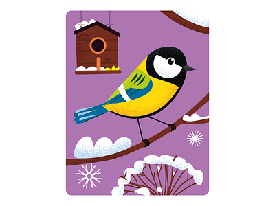 Illustration of a tit bird bird branding color design graphic design illustration inspire ivano frankivsk ukraine