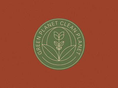 Green Planet Clean Planet Badge badge branding eco friendly flower green leaf logo planet sustainable