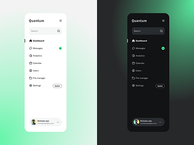 Side Navigation Menu 2023 black dashboard design designer designing figma gradient graphic graphic design menu minimalism navigation profile sidemenu sidenavigation ui ux uxui white