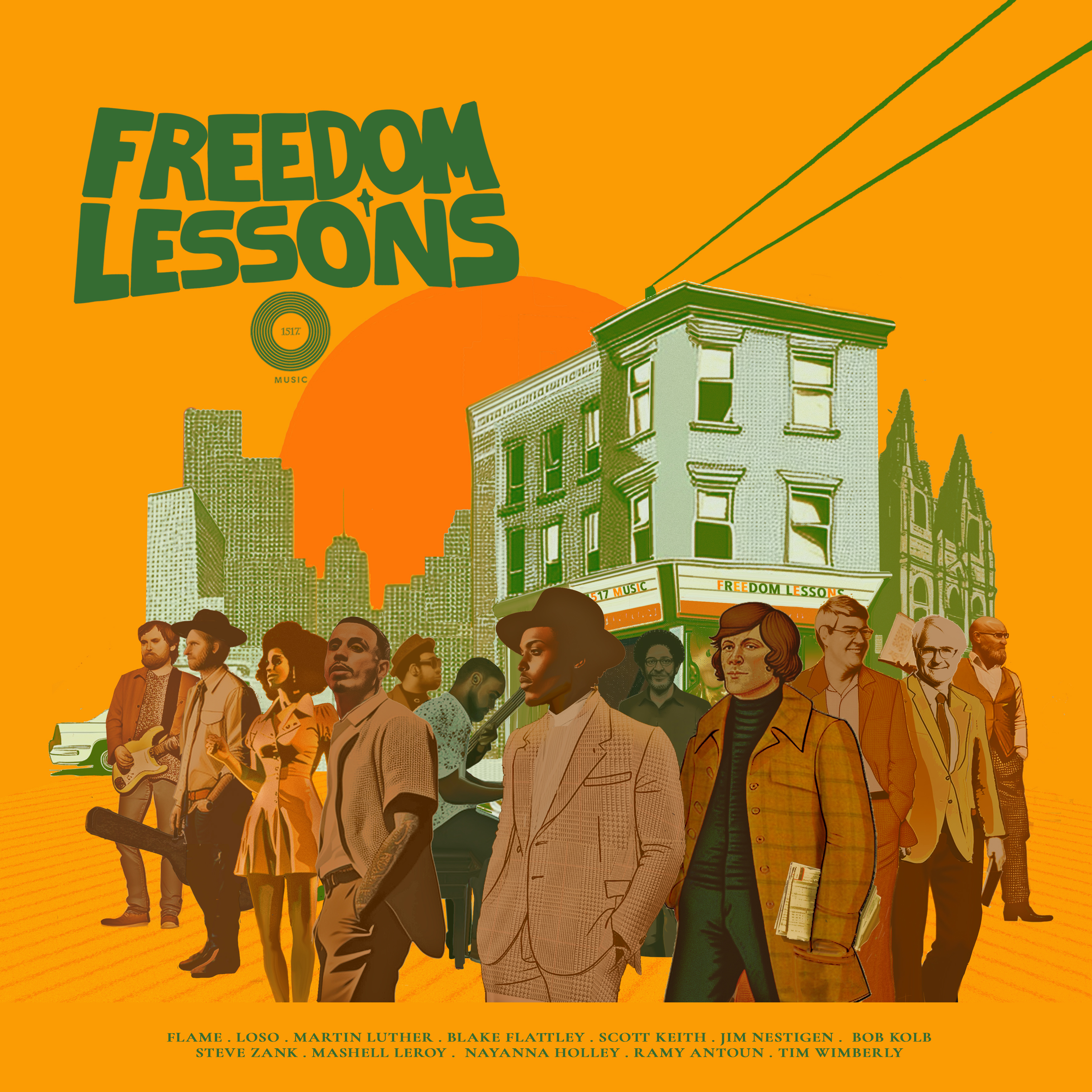 Freedom Lessons ai album artwork album cover album design art direction branding brenton clarke little collage flame freedom freedom lessons graphic design hand drawn hand made lessons loso nyc photo painting retro texture