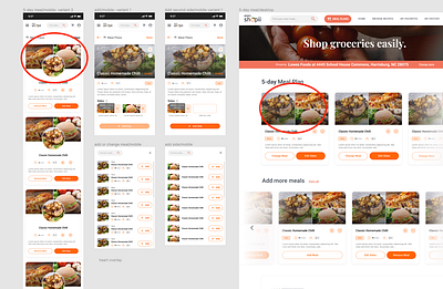 Meal planning app design