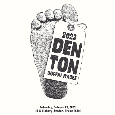 2023 Denton Coffin Races illustration poster design texture typography