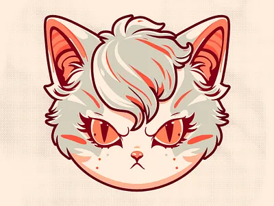 Cat moods - angry and annoyed affinity designer angry annoyed cat cat portrait character design cute cat design digital drawing emotions graphic design illustration kawaii art kitty pet portrait vector vector design vector drawing