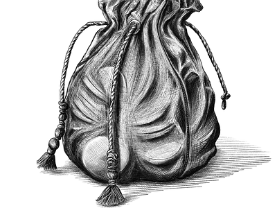 Illustration of a money bag for the Kartano card game art card game demian demian venzke demianvenzke digital art drawing graphic illu illustration kartano money bag playing cards procreate venzke