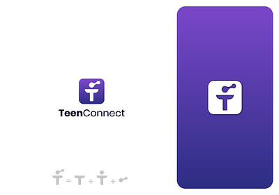Teen Connect app branding connect connection design graphic design icon iconic logo logos modern professional simple smart sophisticated teen vector