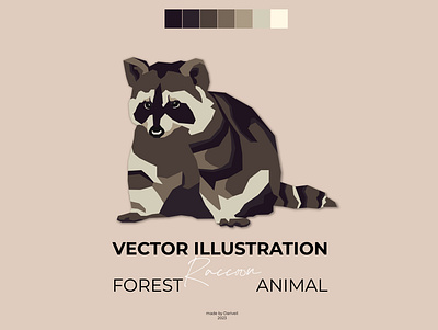 Vector Illustration Raccoon branding graphic design illustration illustrator typography vector