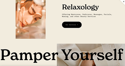 Web Design Concept for Spa graphic design