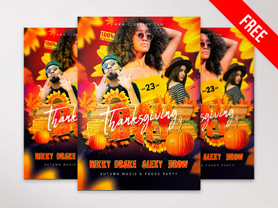 Free Thanksgiving Flyer PSD Template club flyer design flyer design flyer template free free download free psd free template freebie party flyer psd thanksgiving thanksgiving flyer thanksgiving party