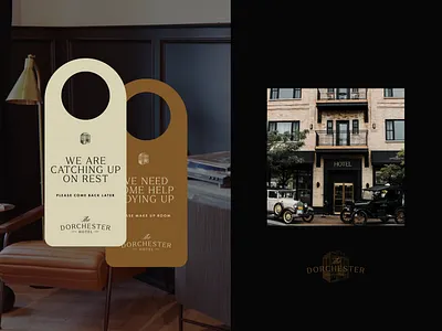 The Dorchester Hotel brand identity branding design door hangers door tags glory days goodfolk goodfolk collective graphic design hospitality branding hotel branding hotel design luxury luxury branding ontario opulent the dorchester vintage vintage cars wordmark