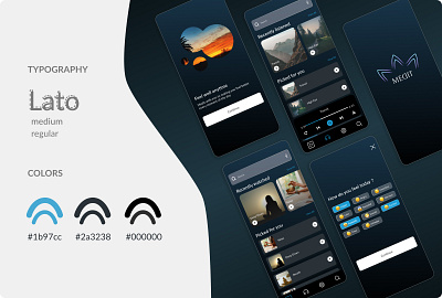 Meditation app UI branding logo ui ux