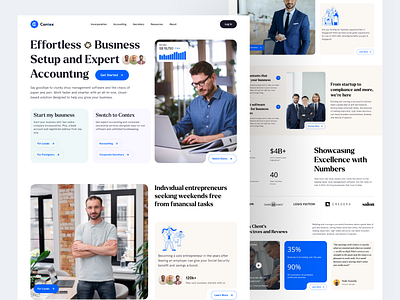 Context - Accounting and Software Service Landing page accounting business owners business software clean design entrepreneur fency financial financial management productivity tools software trending ui ui design