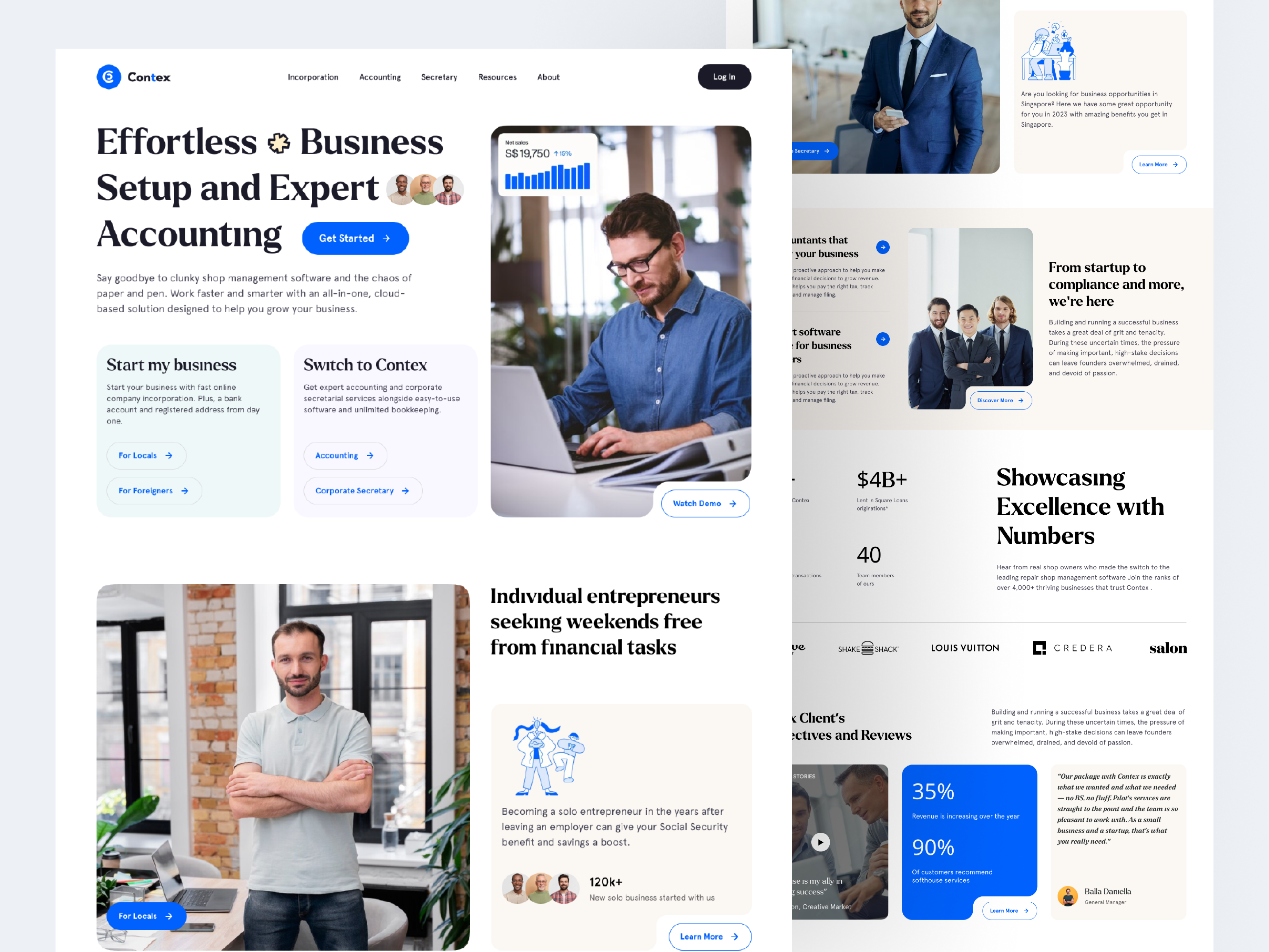 Example of Minimal Modern Landing Page Design