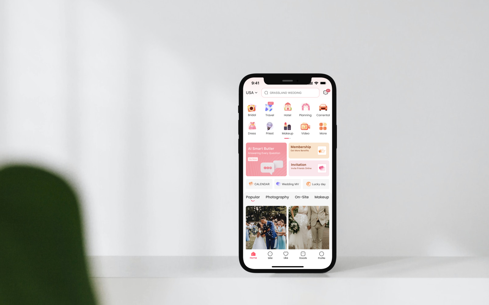 Wedding App UI branding graphic design ui