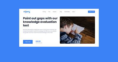 Site for knowledge evaluation test/EdTech edtech education goals landing page learning web design web site