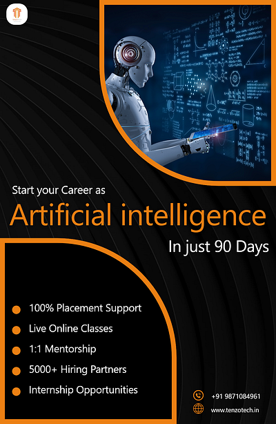 Artificial Intelligence Course Poster #4 ai course online ai course poster ai poster ai socila media poster artificial intelligence creatives graphic design graphics graphics design ai graphics design idea online course poster social media post socila media creatives