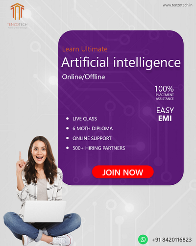 Artificial Intelligence Course Poster #6 ai poster artificial intelligence creatives design graphic design online course poster poster poster ai social media post
