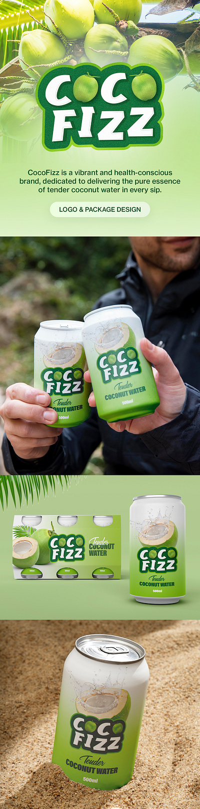 COCOFIZZ - Tender Coconut Water - Logo & Package Design branding coconut logo design package design tender coconut