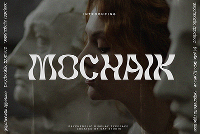 Mochaik - Psychedelic Display Font 80s branding experimental font fonts psychedelia psychedelic retro type typeface wave font