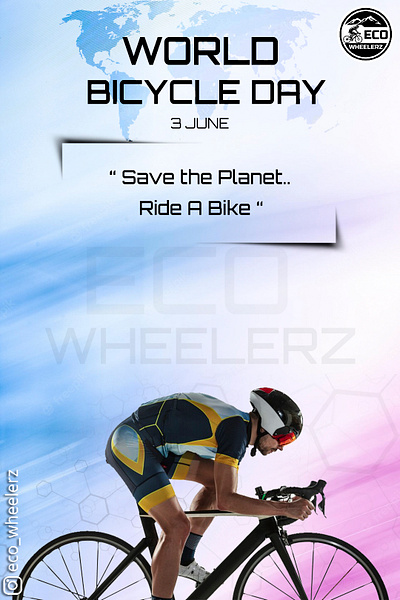 World Bicycle Day Poster | Eco Wheelerz Cyling Club bicycle day creatives cycle cycle day cycling cycling day cycling day creatives cycling day graphics design cycling day poster cyling day design cyling day poster graphic design poster social media photo social media poster world bicycle day