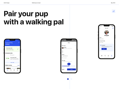 Mobile app/ Dog walkers services app application dog dog walking mobile app mobile application mobile design services