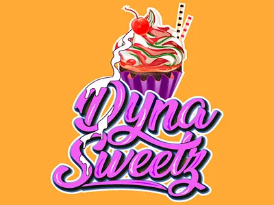 Logo Design 3d adobe illustrator birthday logo brand logo branding business logo dyna sweetz logo graphic design logo logo design logo maker party logo ui