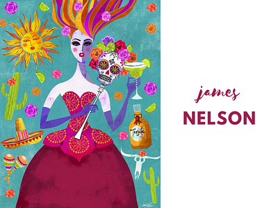 Day of the Dead + James Nelson animation illustration