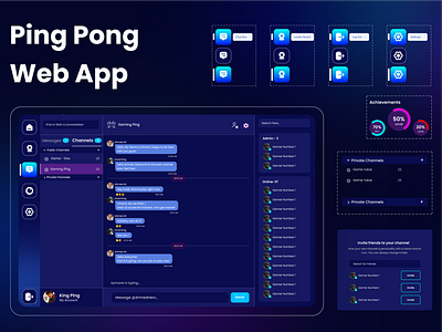 Ping Pong game Application game app gaming gaming ui ping pong ping pong gaming ui ui design uxui design web application